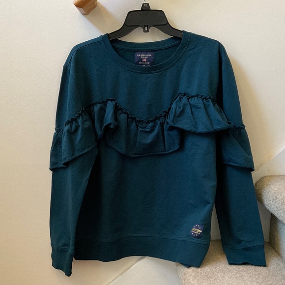 size XL, bust up to 44” inches, greenish blue sweater, new condition - Picture 5 of 9